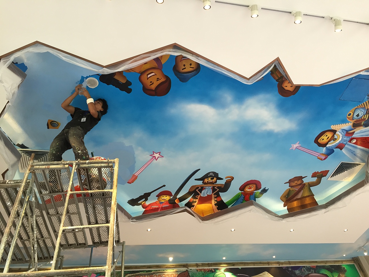 云南昆明楚雄曲靖墙体彩绘墙画墙绘制作公司锦泰彩绘