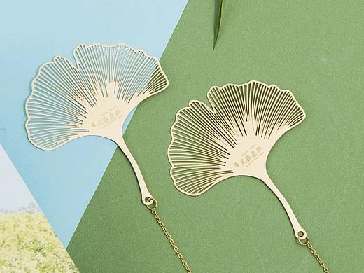 苏橙文创×黄海森林×金属叶脉书签