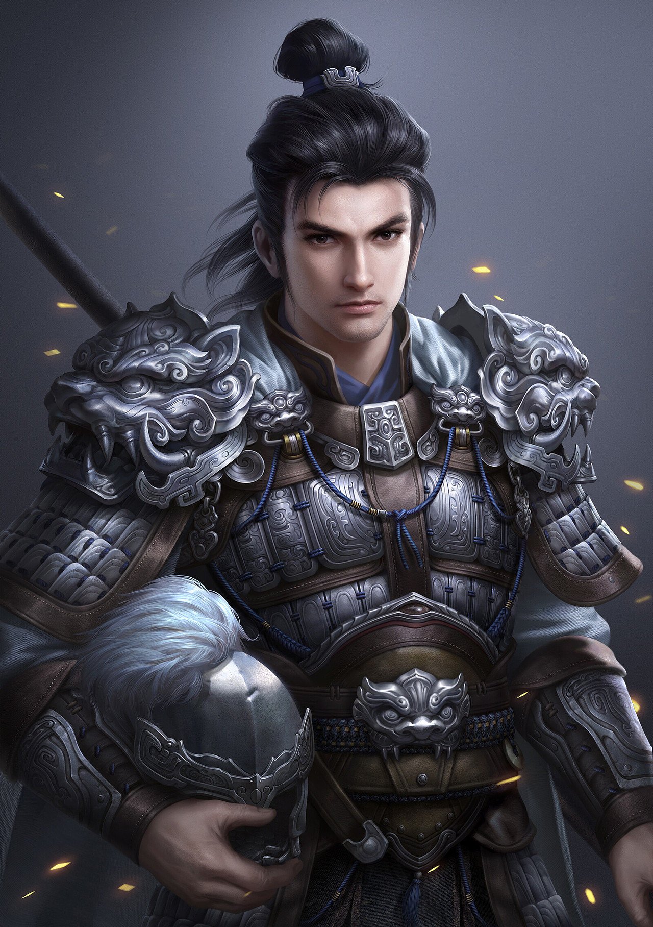 写实风格的赵云立绘(ps绘制)|插画|游戏原画|贰拾柒px_原创作品-站酷