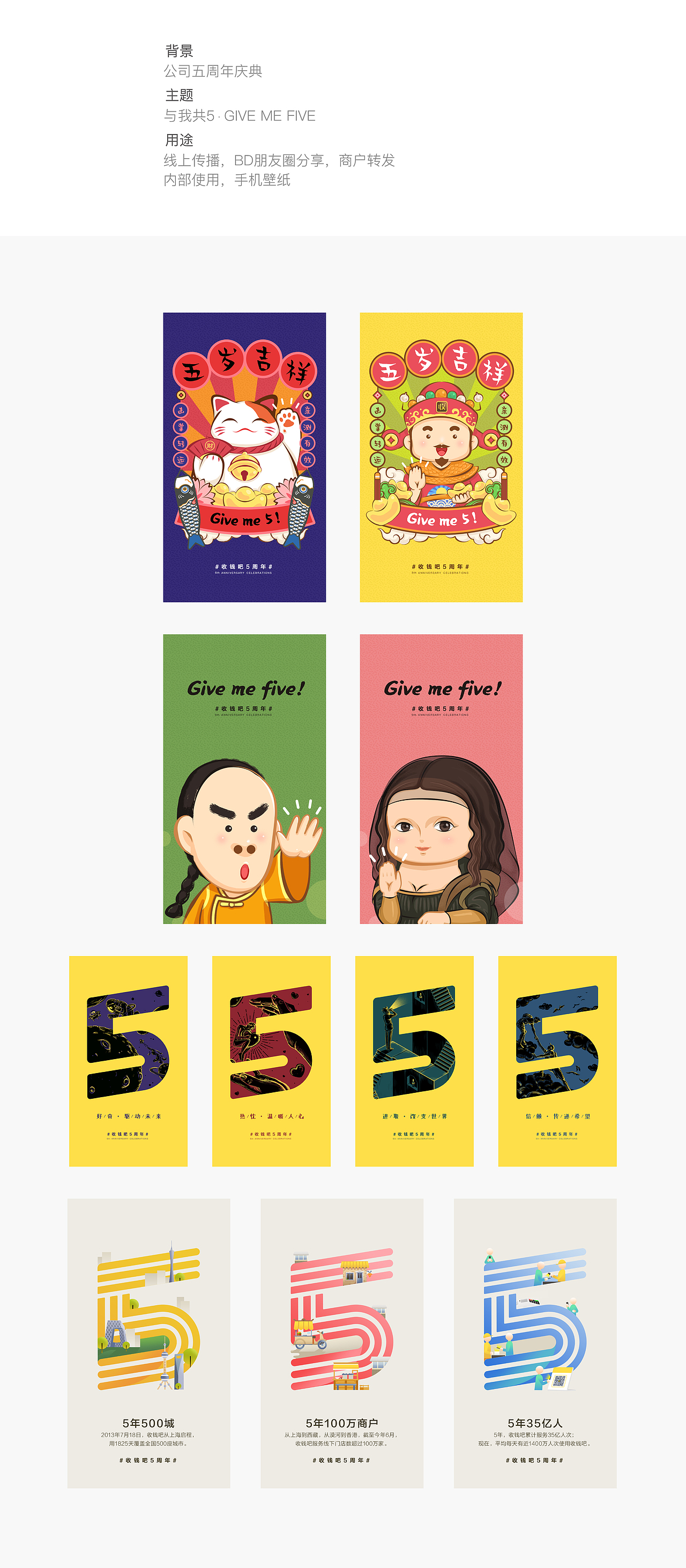 5周年庆典创意海报