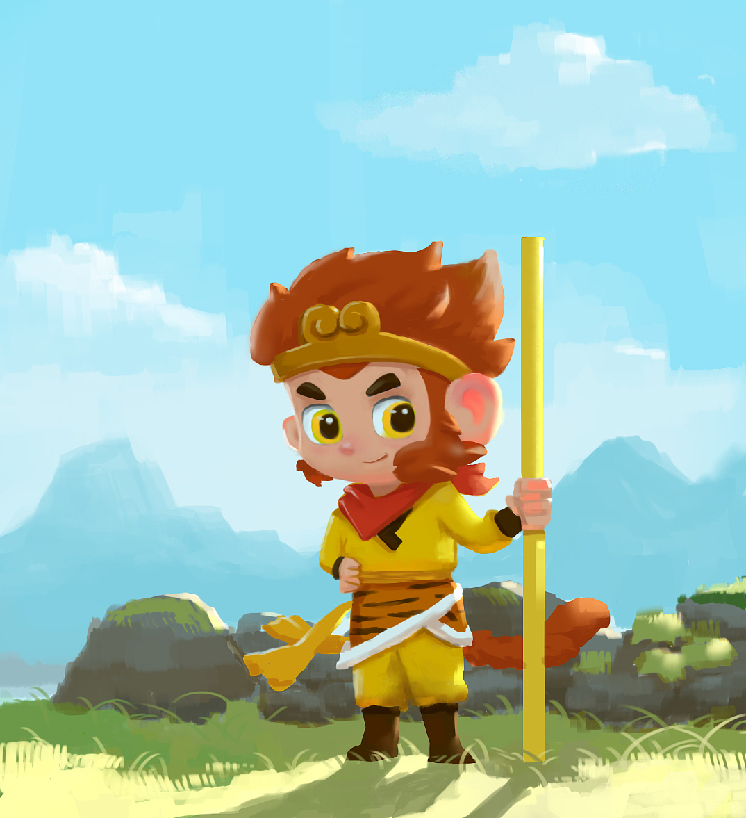 孙悟空|插画|创作习作|david_xie_原创作品-站酷zcool