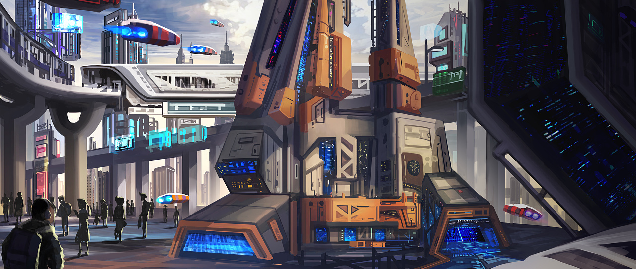 场景氛围图,科幻