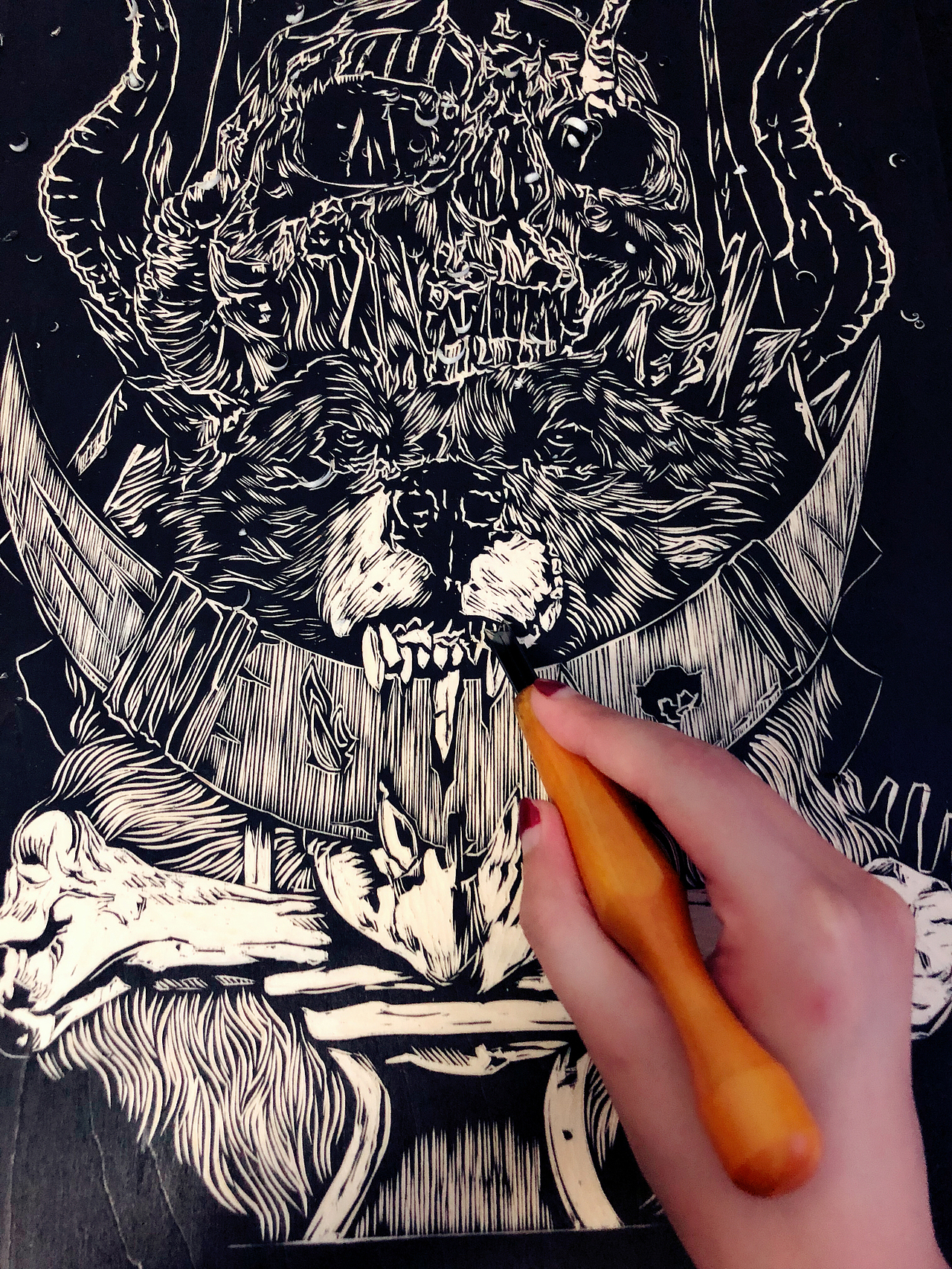 手工木刻版画 骷髅（图ZMTI4MDA5OTI0） - 绘画 - 站酷设计师南山晓原创素材 - 站酷ZCOOL