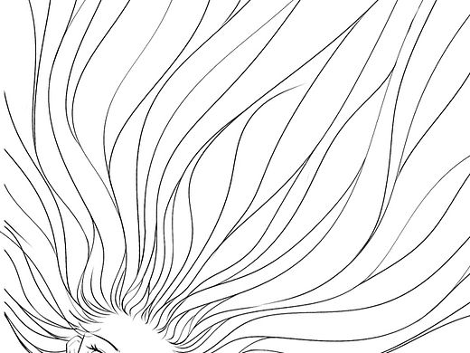 水中的夏天插画