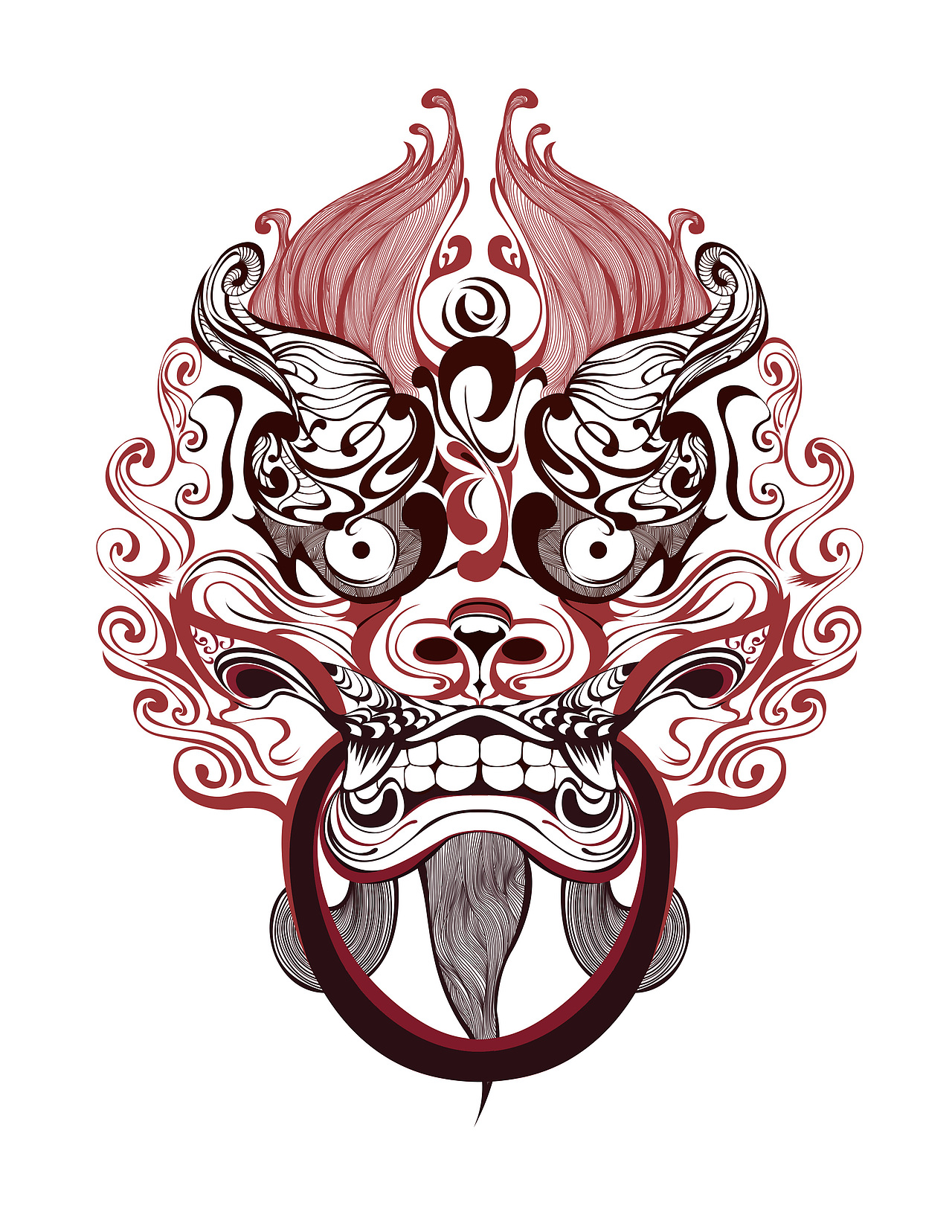 一张面具的图案设计合肥|插画师小李鱼与驴3|0|268原创作品/插画/艺术