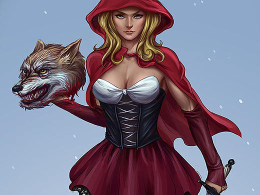 小红帽（个人主页-ZMzkzNDAyNjQ=） - 创作习作 - 站酷设计师houyuan9500原创素材 - 站酷ZCOOL