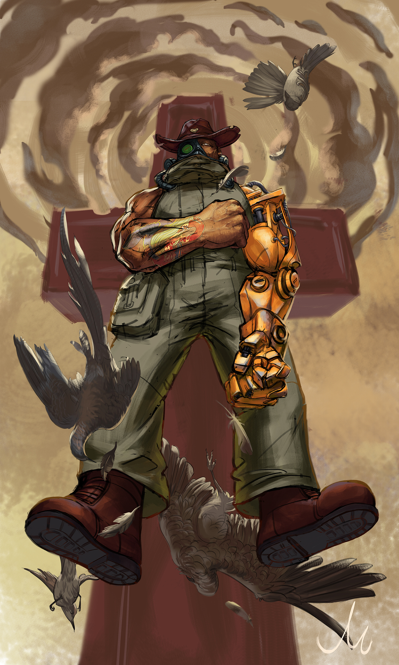 機(jī)械牛仔（圖ZMjQ1MTI2NzIw） - 商業(yè)插畫 - 站酷設(shè)計(jì)師崩壞的救贖原創(chuàng)素材 - 站酷ZCOOL