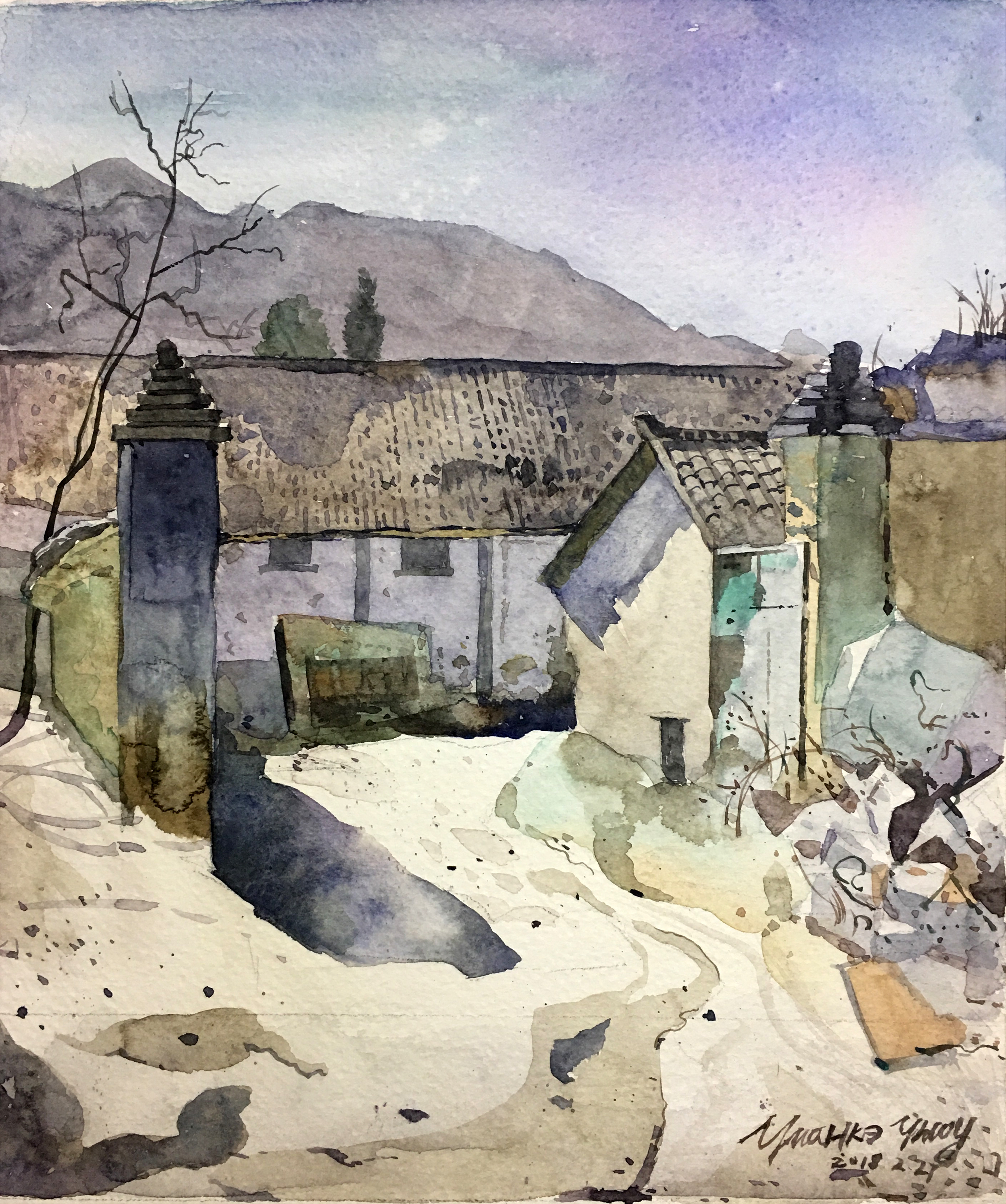 周章科彩云之南的水彩写生历程-2018