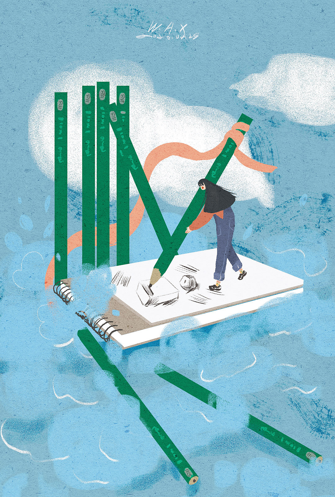 起跑线|插画|艺术插画|爱不爱画画爱啊_原创作品-站酷zcool