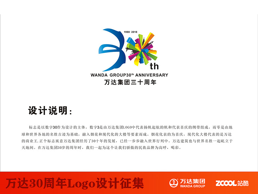 万达三十周年LOGO