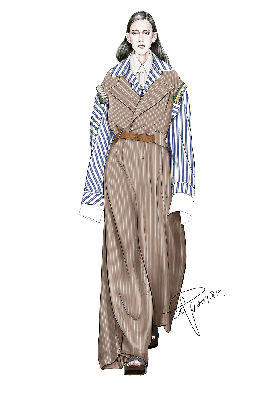 效果图绘制步骤分享服装款式效果图电脑绘图作品信息创作时间2017