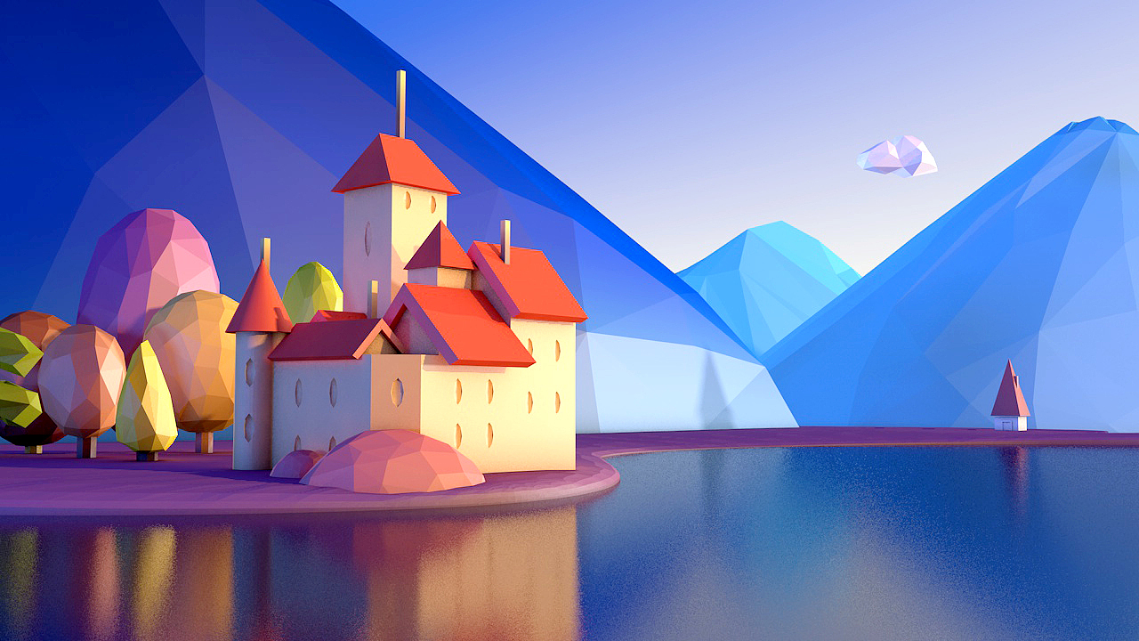 风景插画转C4D表现(一)