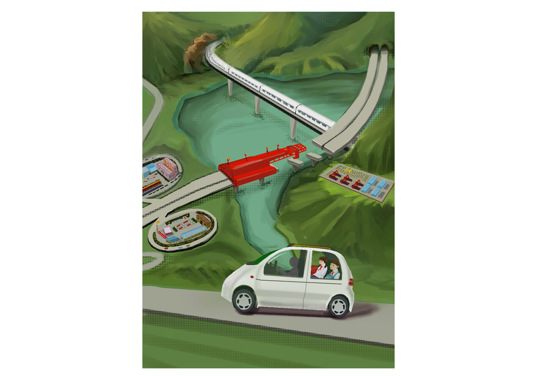 交通走向新时代 系列插画