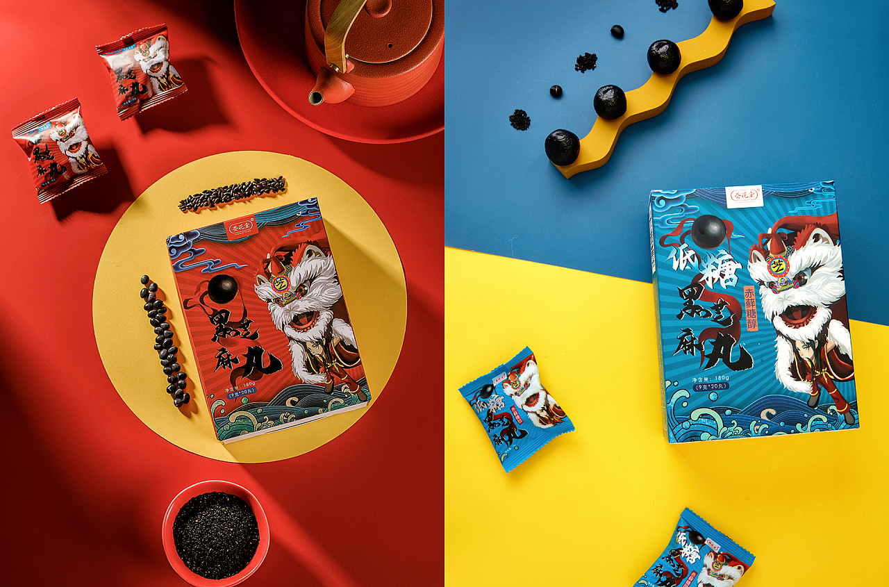 黑芝麻丸包装|平面|包装|午睡的猫hhh - 原创作品 - 站酷 (zcool)