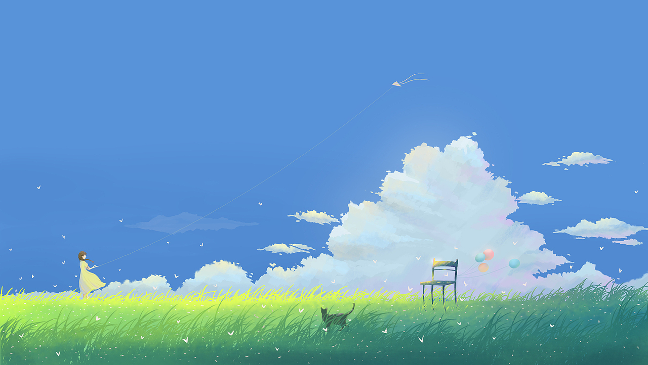 四月春风起|插画|创作习作|星星在天上_原创作品-站酷zcool