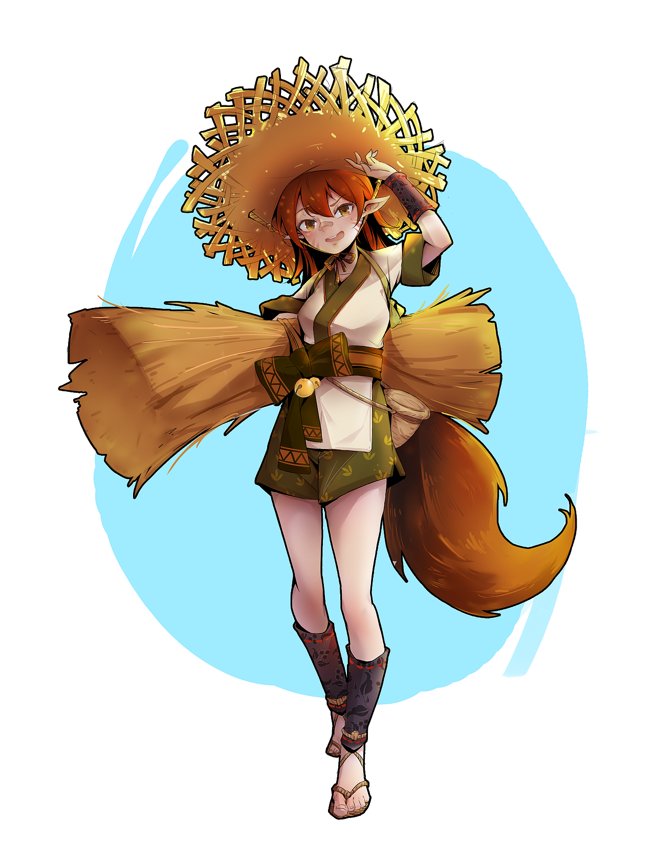 在秋收时给村里帮忙的媚灵狐