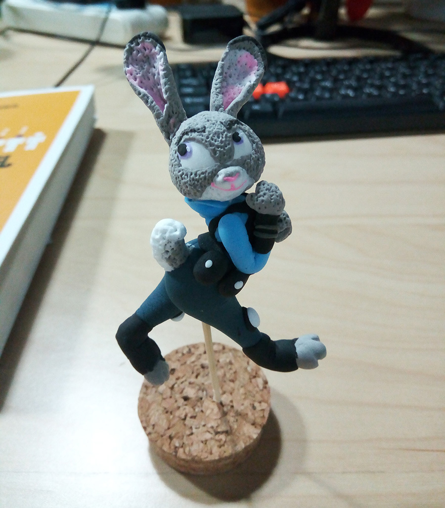 疯狂动物城超轻粘土制作1——judy