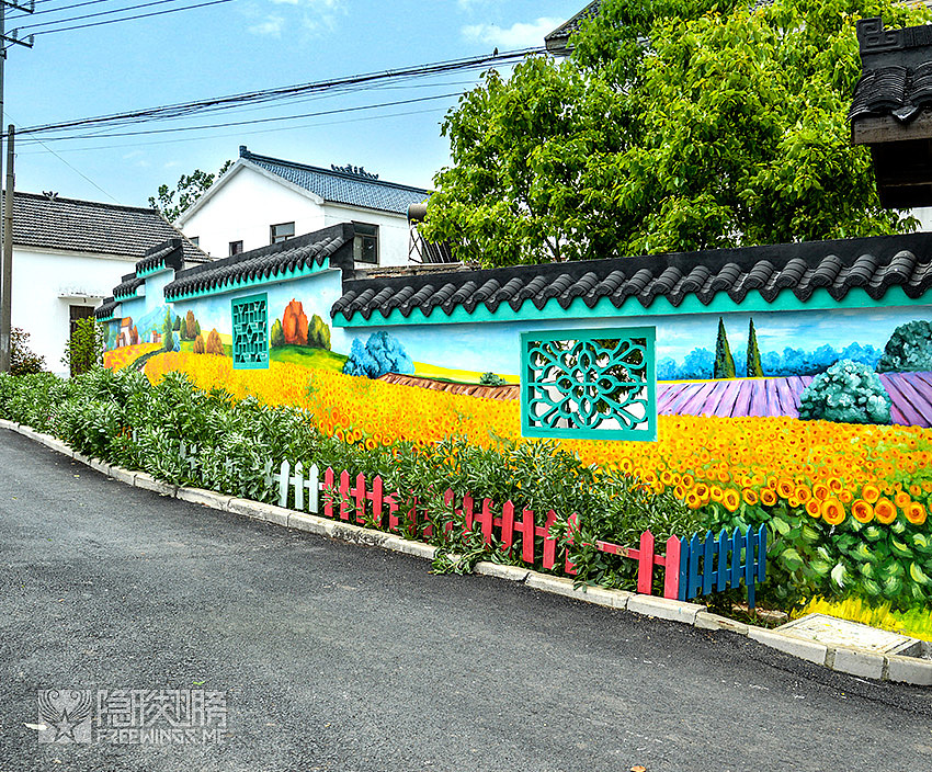 ▲ 这就是画笔的好处,可以让向日葵和薰衣草就这么绵延不断、肆意的生长。