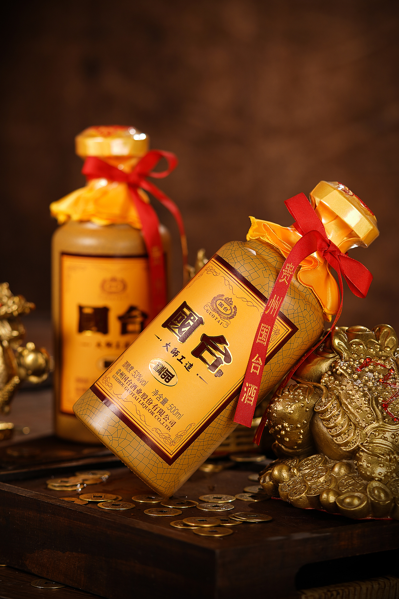 白酒拍摄国台大师工造精品酱香酒