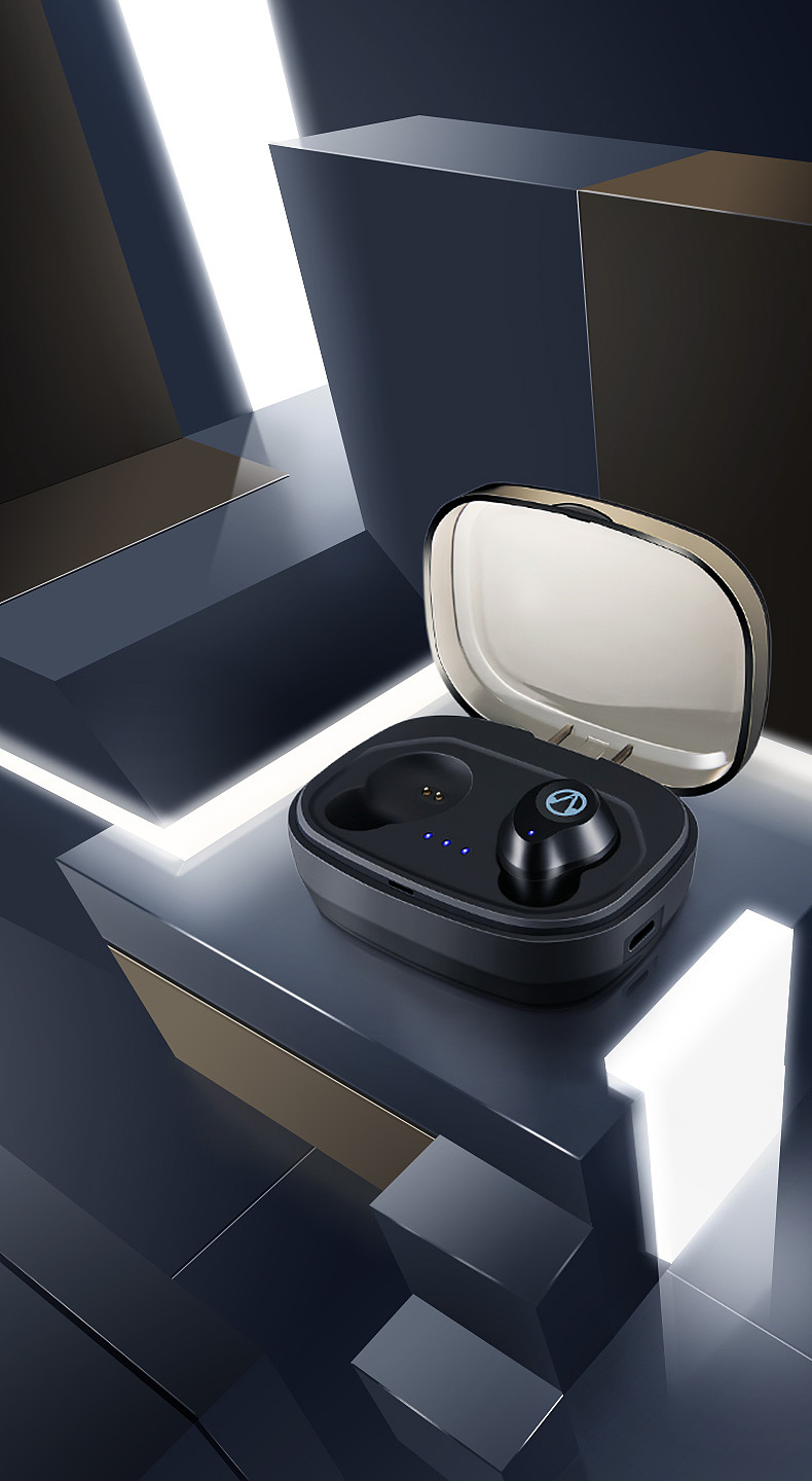 无线耳机科技感合成