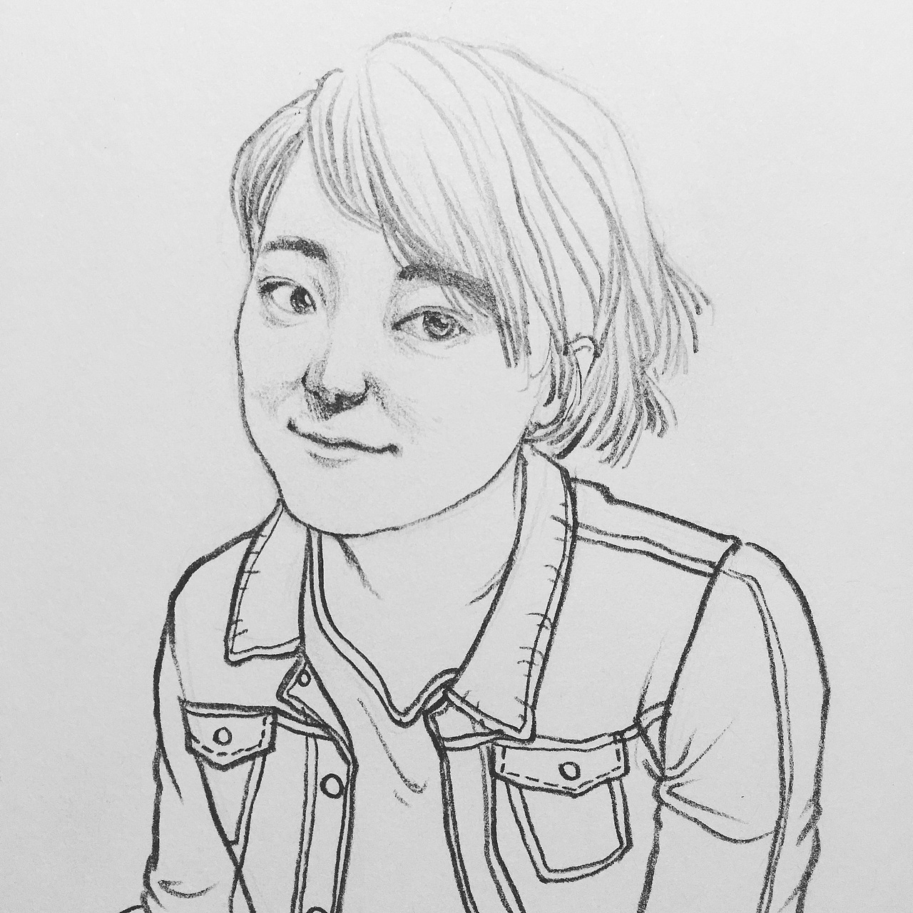 铅笔和彩铅人像