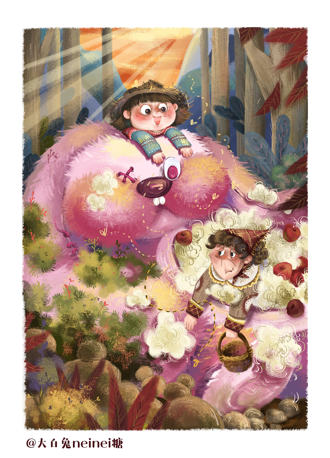 兒童插畫《叢林奇遇》（圖ZMjg1NDY1OTIw） - 兒童插畫 - 站酷設(shè)計(jì)師大白兔neinei糖原創(chuàng)素材 - 站酷ZCOOL