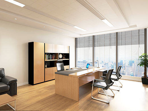 吴江农商银行——领导办公室效果图
