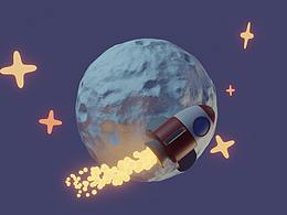  火箭环绕行星动画