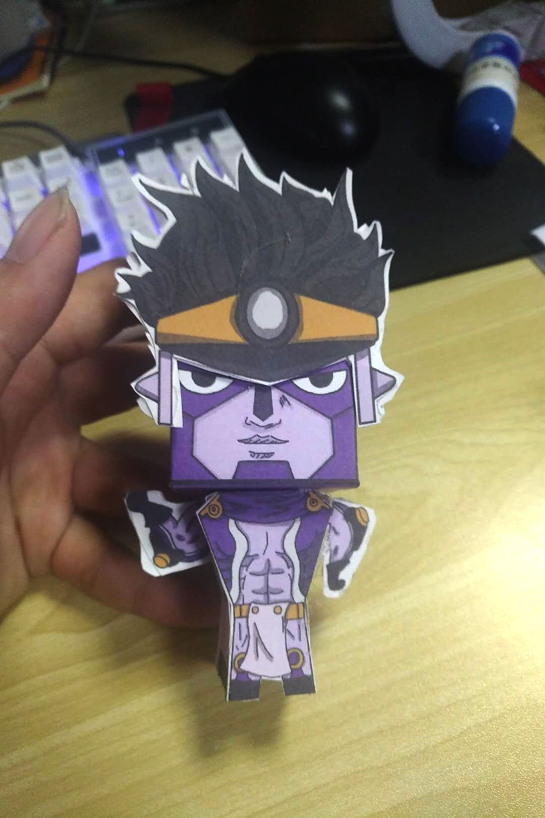 《jojo的奇妙冒》空调承太郎,白金之星纸模图纸