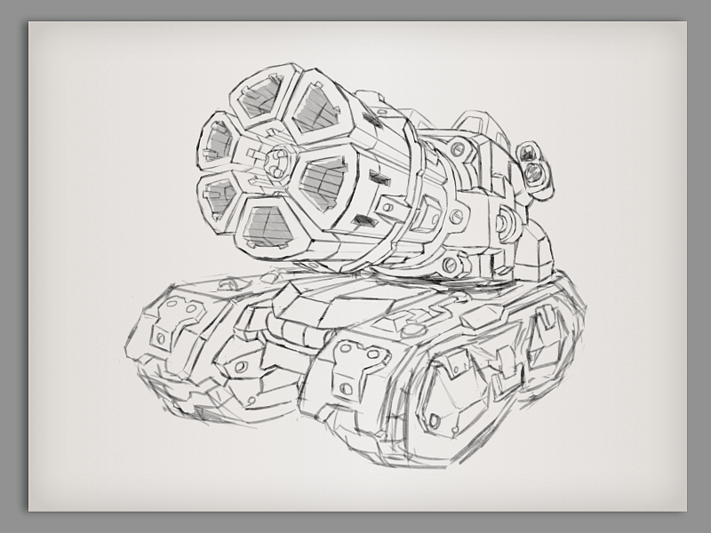 重坦草图|插画|游戏原画|hikoos_原创作品-站酷zcool