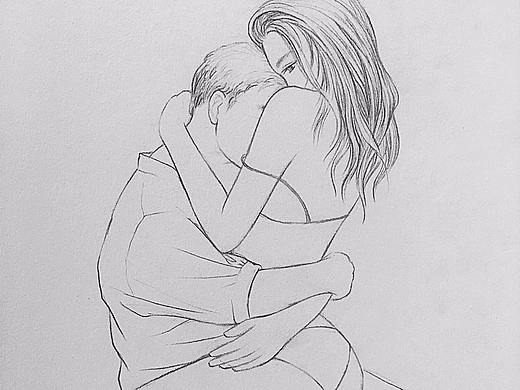 线描情侣