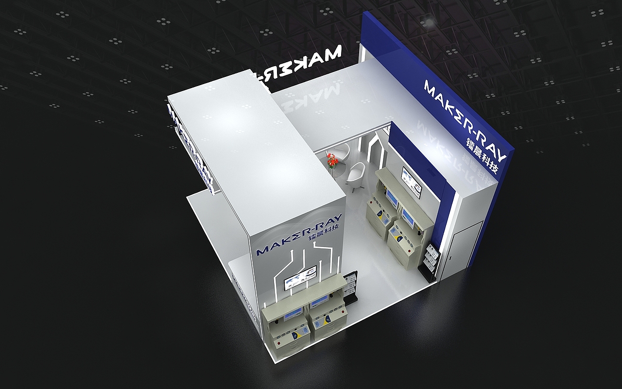 镭晨智能展会 展位 效果图设计 3D