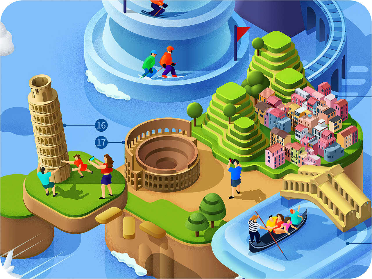 Tourist Map Illustration 旅游地图系列-西欧篇(图ZMTY5NTM2MTM2) - 商业插画 - 站酷设计师夏木叶子原创素材 - 站酷ZCOOL