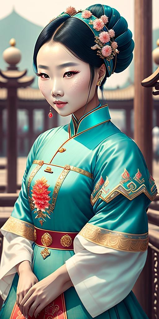 Ai中国风汉服人物（图ZMzQwMzQyMDI0） - AI作品 - 站酷设计师紫依yi原创素材 - 站酷ZCOOL