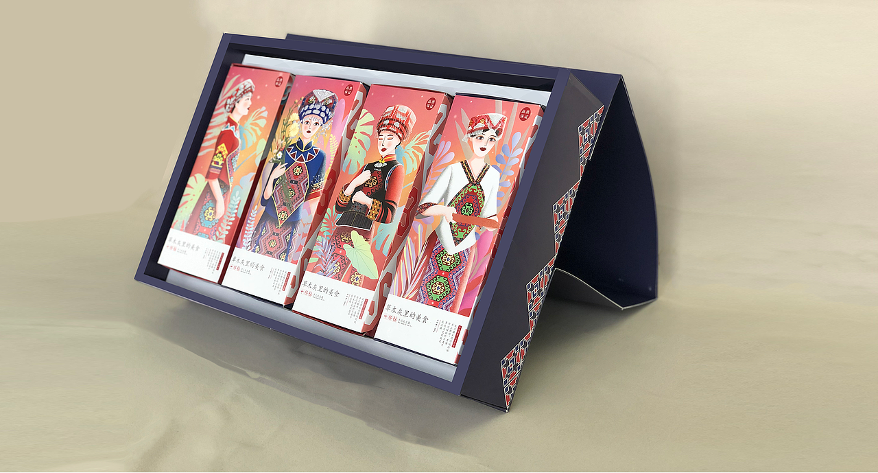 “十姊妹”贵州土家族灰豆腐文创包装设计（图ZMjYwNzU2MDI0） - 包装 - 站酷设计师大哈有点冷原创素材 - 站酷ZCOOL