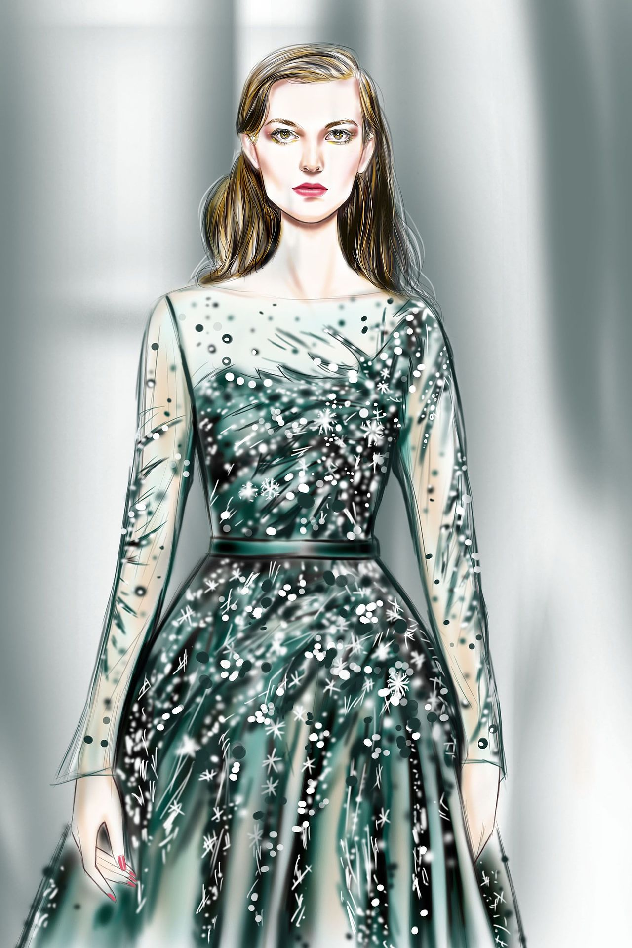 ps手绘板作品,喜欢用时尚大片的素材进行创作天津/平面设计师/4年前