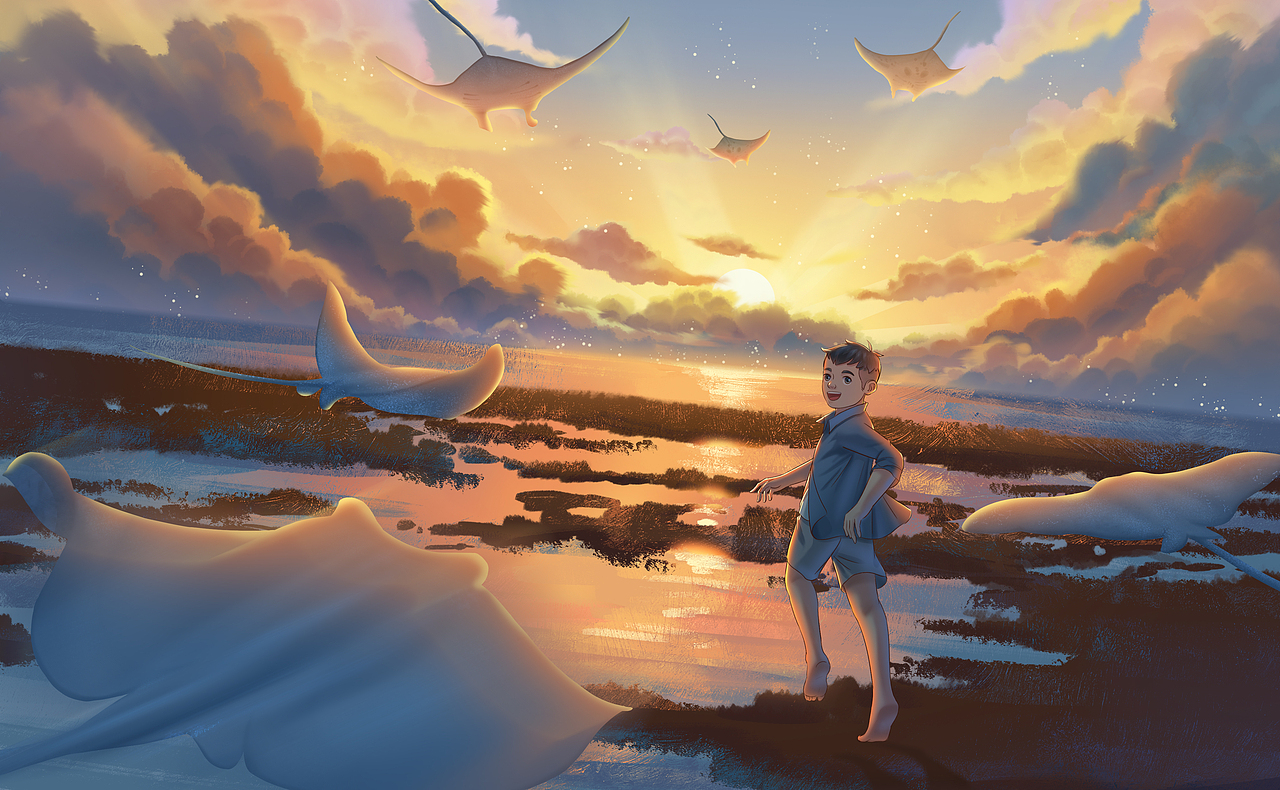 遨游在碧海蓝天（图ZMjA3NDUyMTc2） - 创作习作 - 站酷设计师禾大程原创素材 - 站酷ZCOOL