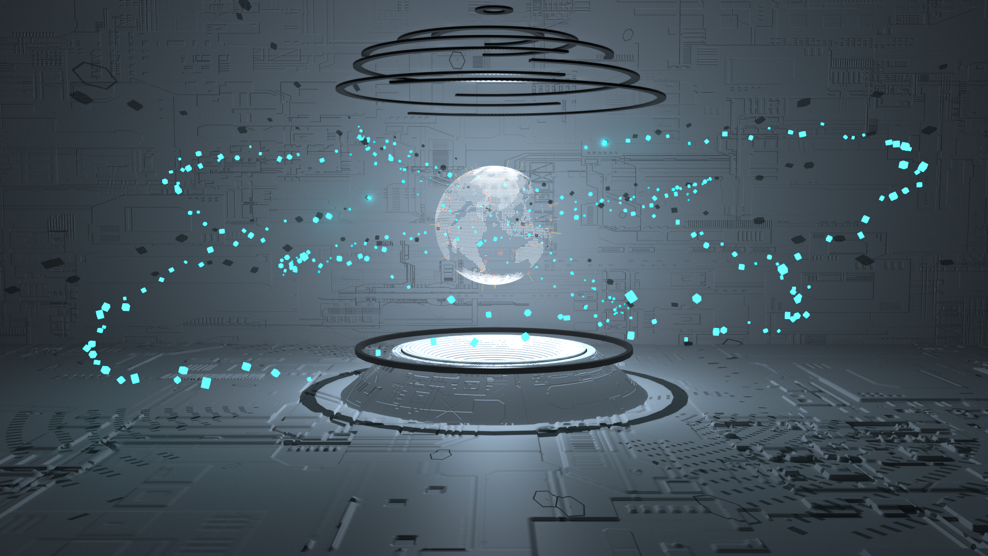 c4d 科技感作品练习