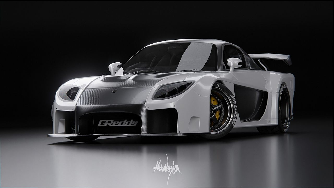 rx7 veilside渲染练习