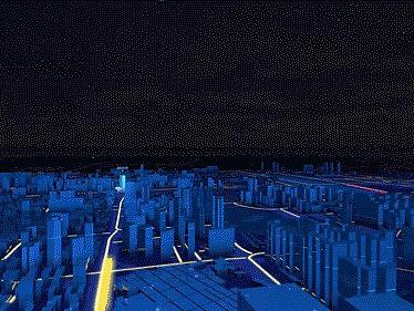 C4D城市群动画