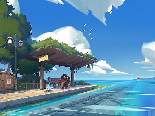 等车（个人主页-ZMjk0NTc5OTY=） - 创作习作 - 站酷设计师桔子心原创素材 - 站酷ZCOOL