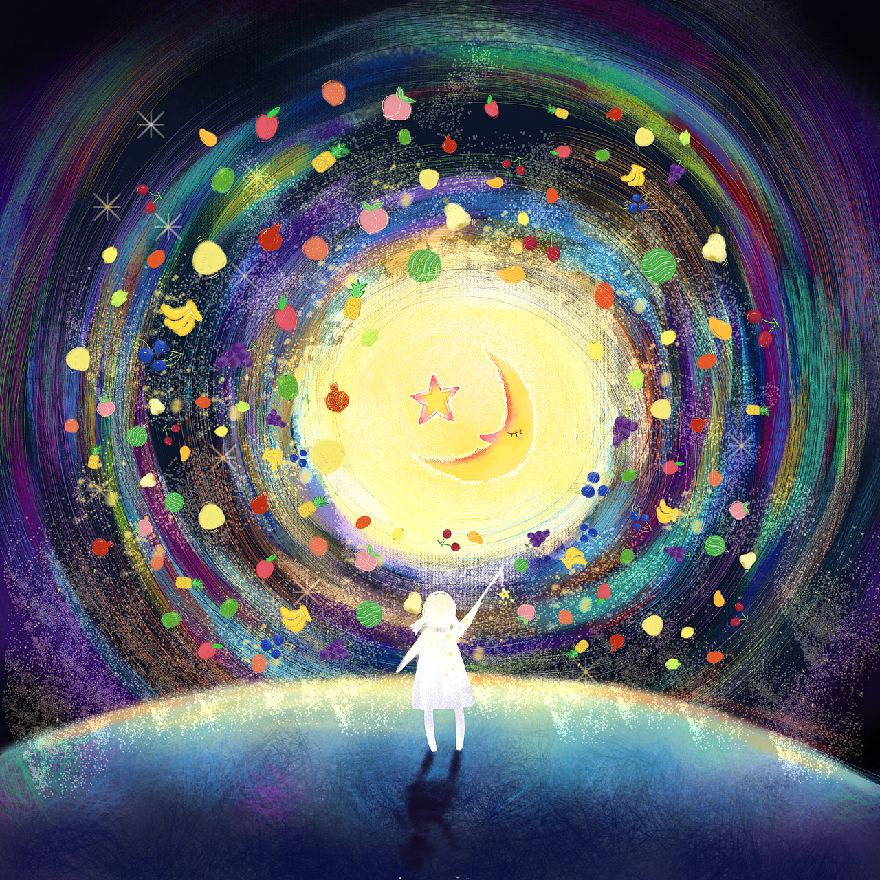 星星的孩子|插画|创作习作|阿飞熊_原创作品-站酷zcool