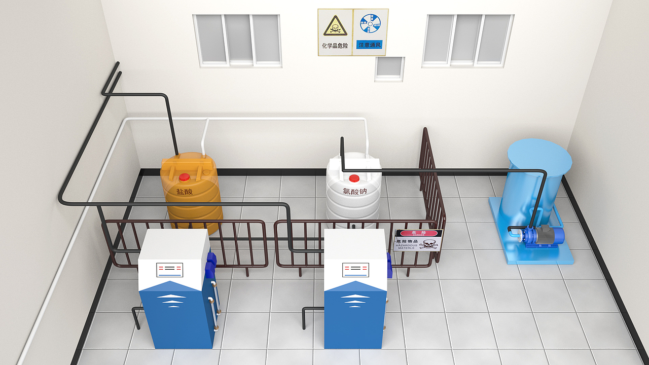 水行业3D工艺模型