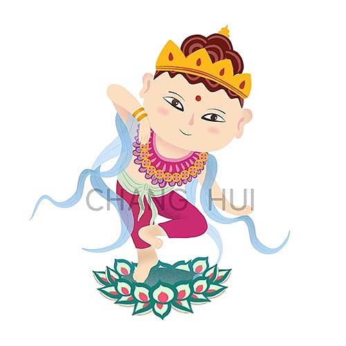 敦煌系列卡通Q版人物插画(已商用)