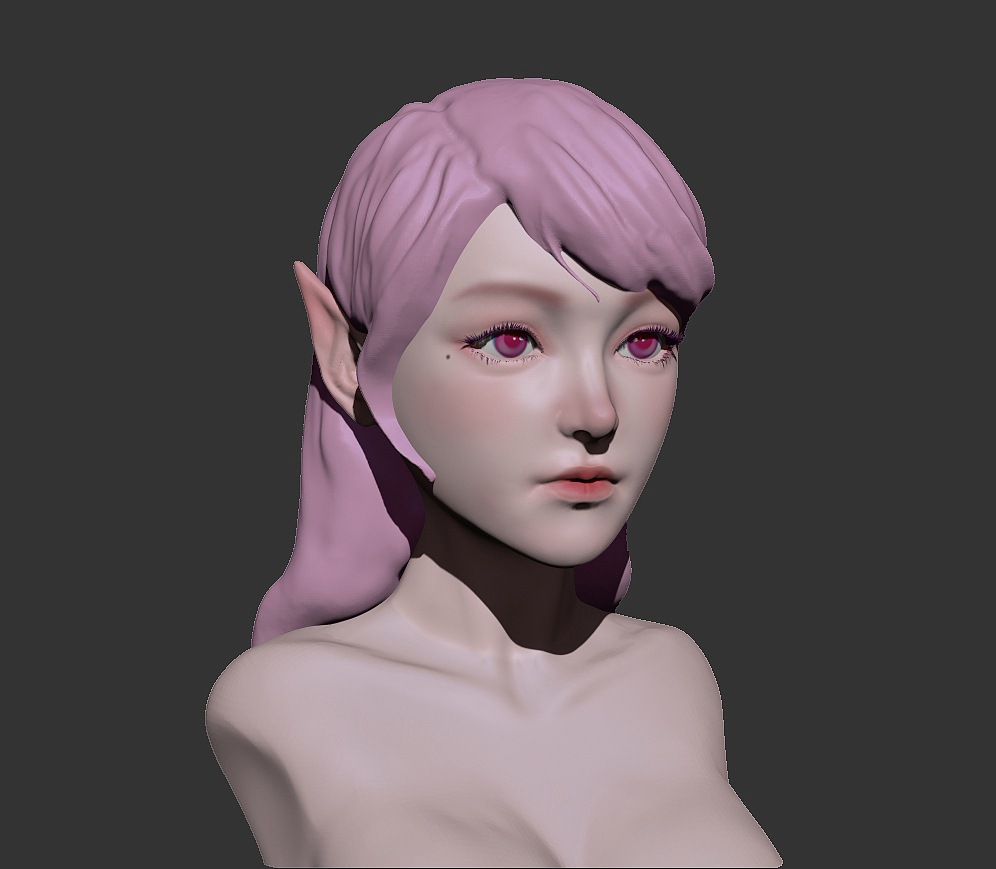 zbrush 速雕妹纸头像