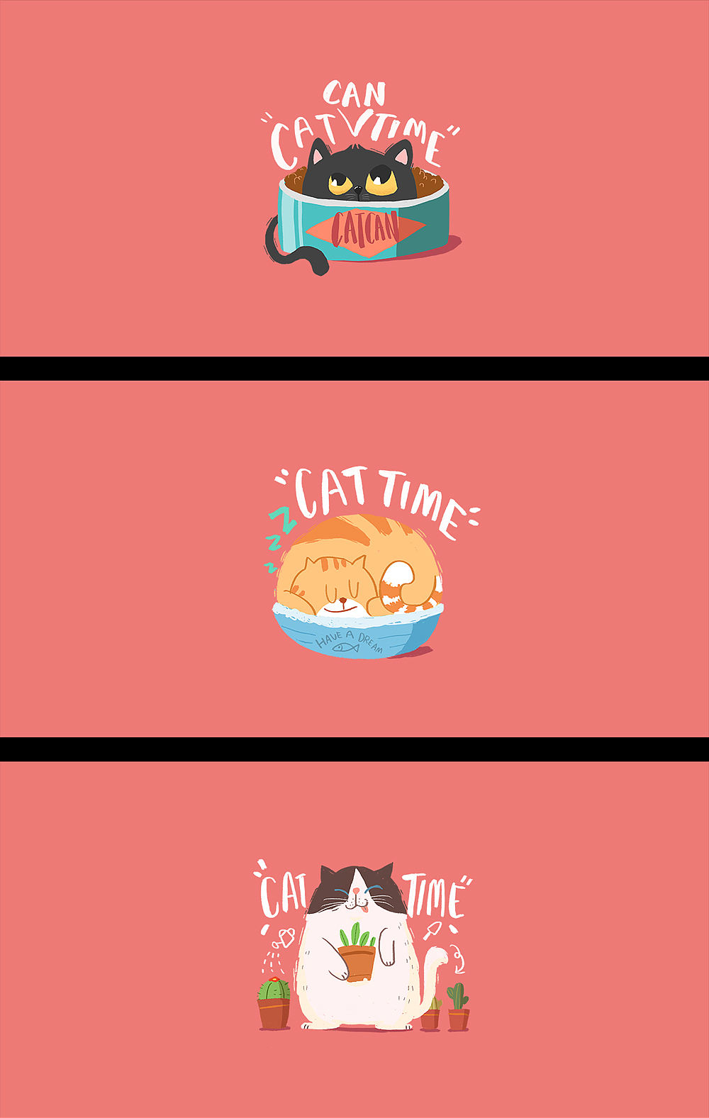 CAT TIME~（图ZMTU1MDcyNzM2） - 商业插画 - 站酷设计师石神大叔Rega原创素材 - 站酷ZCOOL