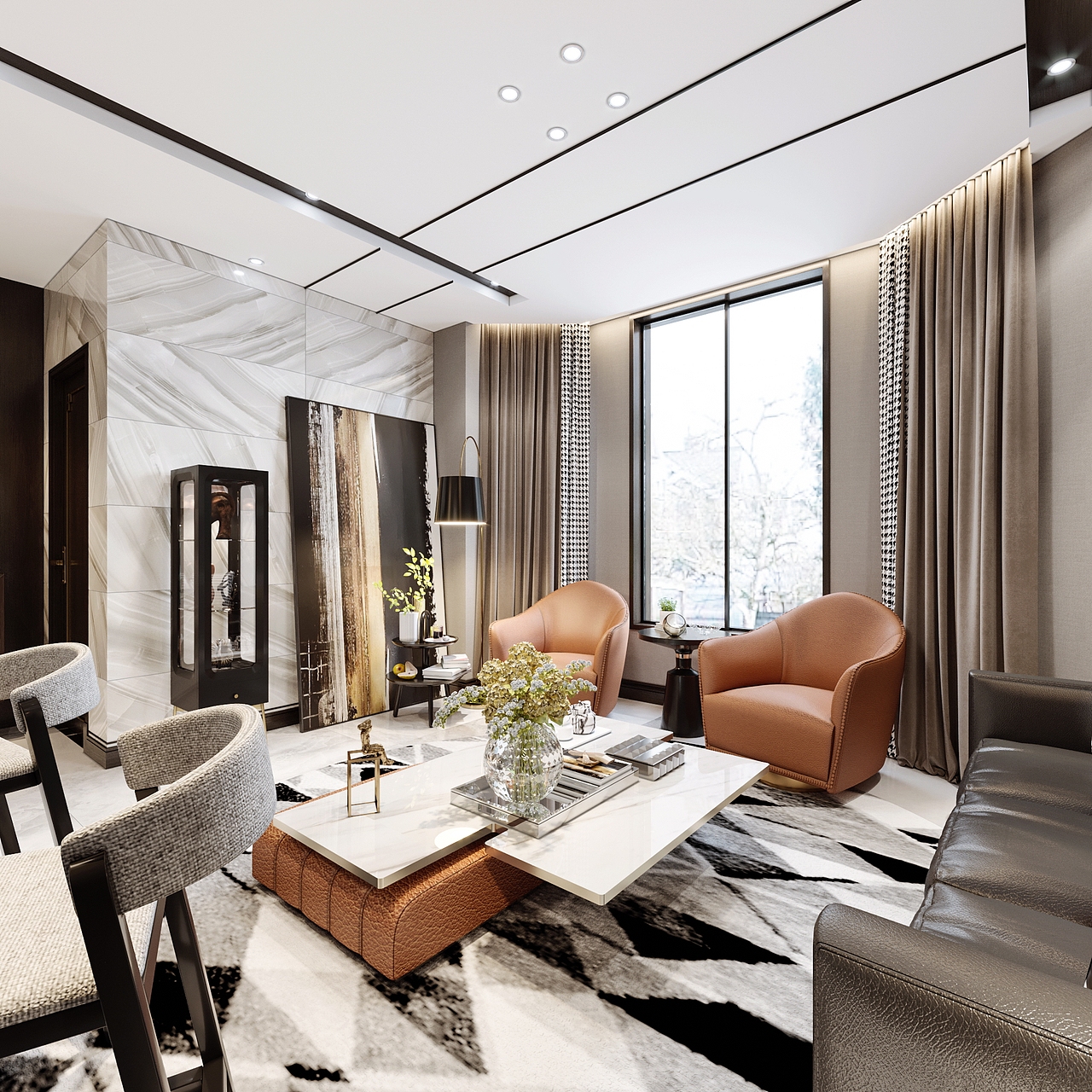 一整套别墅方案效果图