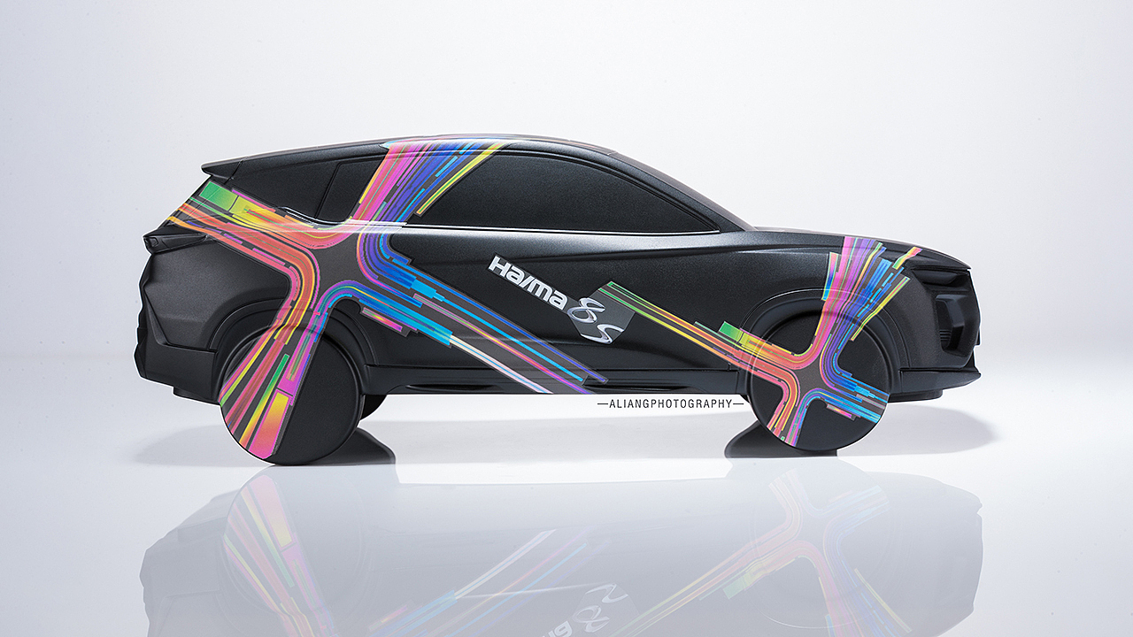 给海马汽车拍摄的海马S8模型。