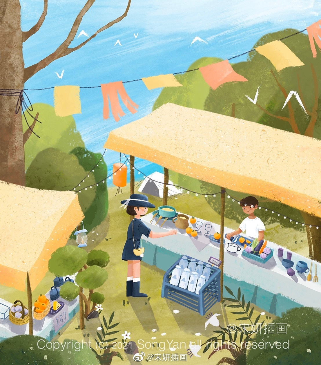 原创插画-好朋友-系列