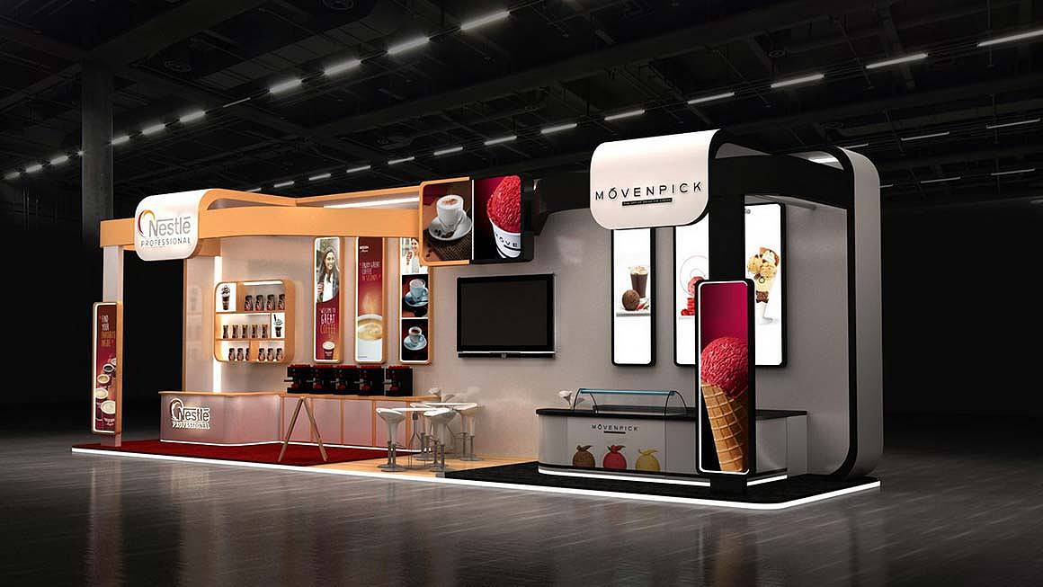 食品展台效果图